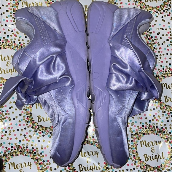 Purple Bow Puma x Fenty Sneakers - Picture 2 of 2